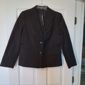 Classic Black Women's Two-button Blazer